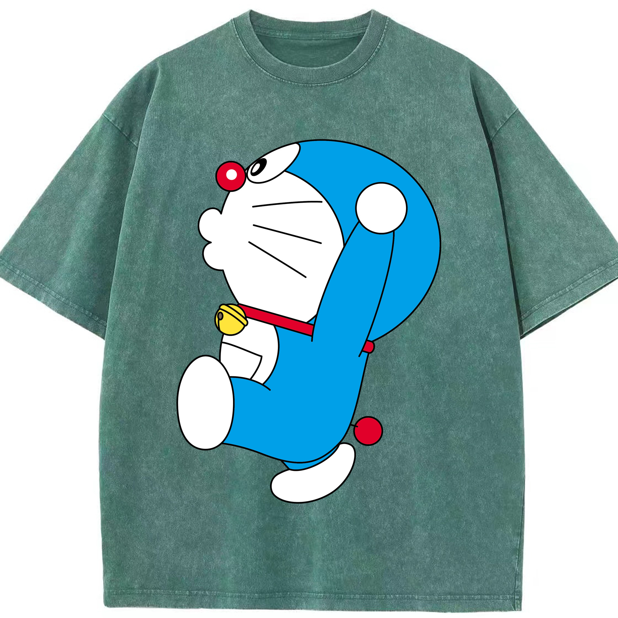 （画像用） ドラえもん Doraemon 綿100% ヴィンテージ風 半袖Tシャツ（フロントプリント）